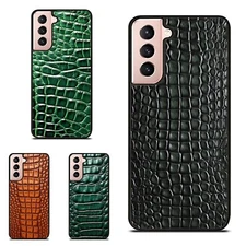 For Galaxy S20 S21 S22 S23 S24 FE Ultra skin pattern alligator Impact Cover