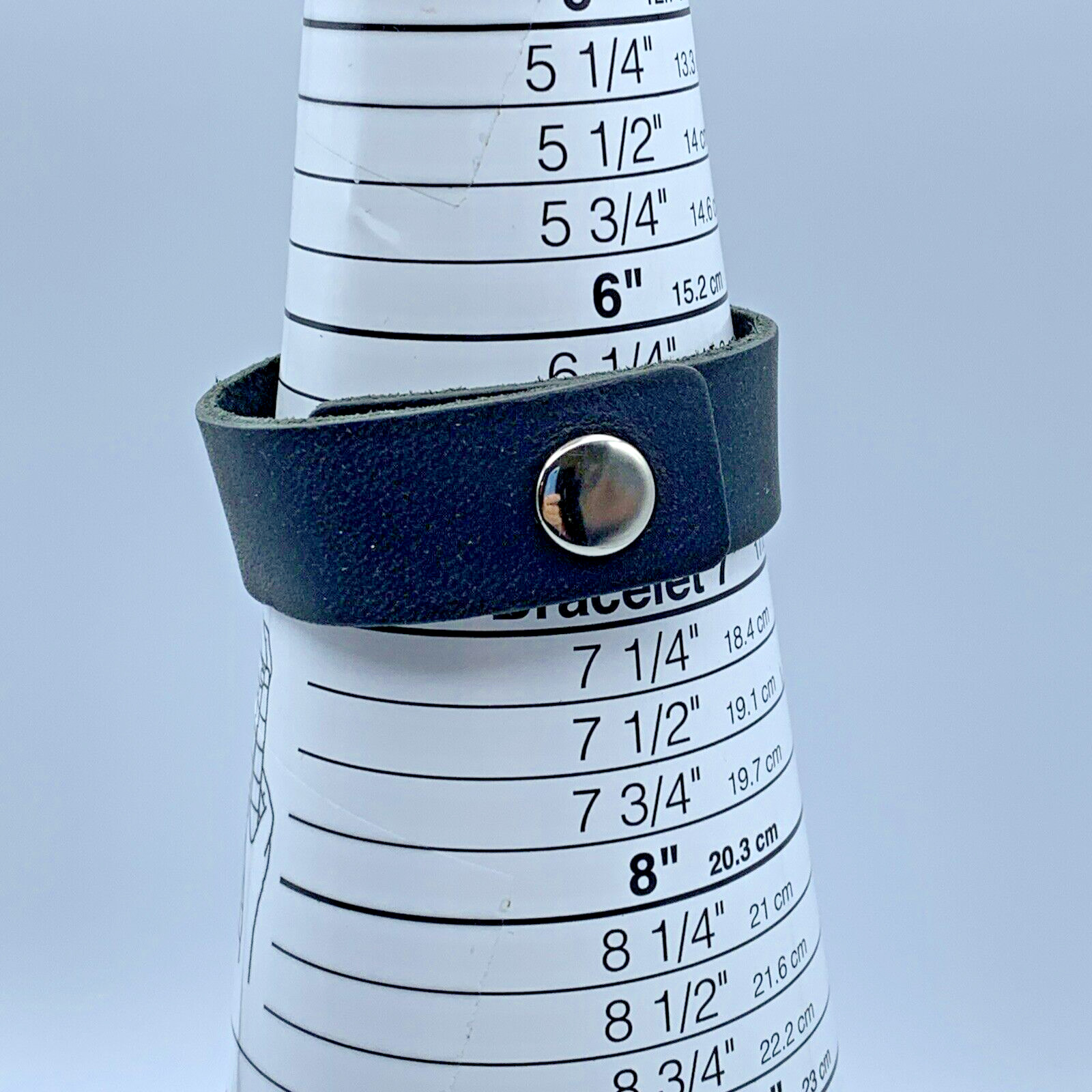 Rustic Cuff Black Leather Bangle Bracelet B2-29 - image 4