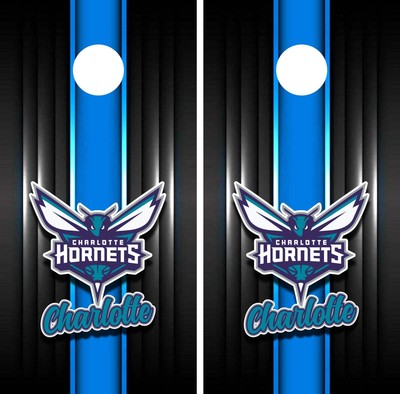 Charlotte Hornets Team Wraps Board Cornhole NBA Sports Printed Vinyl Decal DA74
