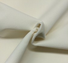 BALLARD DESIGNS PERFORMANCE VELVET IVORY WHITE FURNITURE FABRIC BY THE YARD 55"W