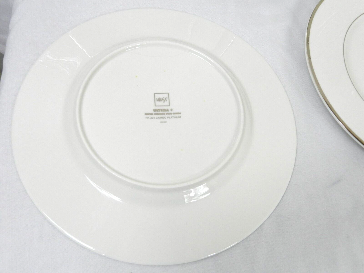 Mikasa Ultima Plus Super Strong White Dinner Plates Fine China 10