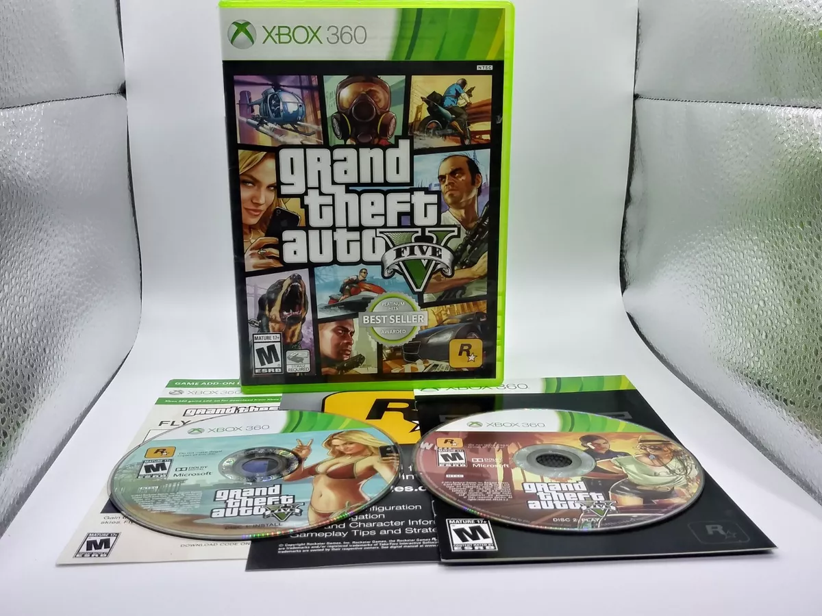 Grand Theft Auto V GTA 5 Xbox 360 Complete With Manual and Discs 1 & 2