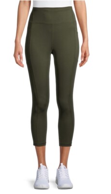 Avia Side Pocket Capri Leggings Olive 