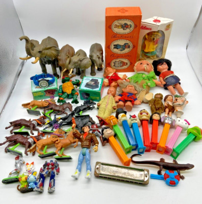 #SE3106# Sammlung alte Spielzeuge Schuco, Pez, Britains Schleich ect. *ab 70er*