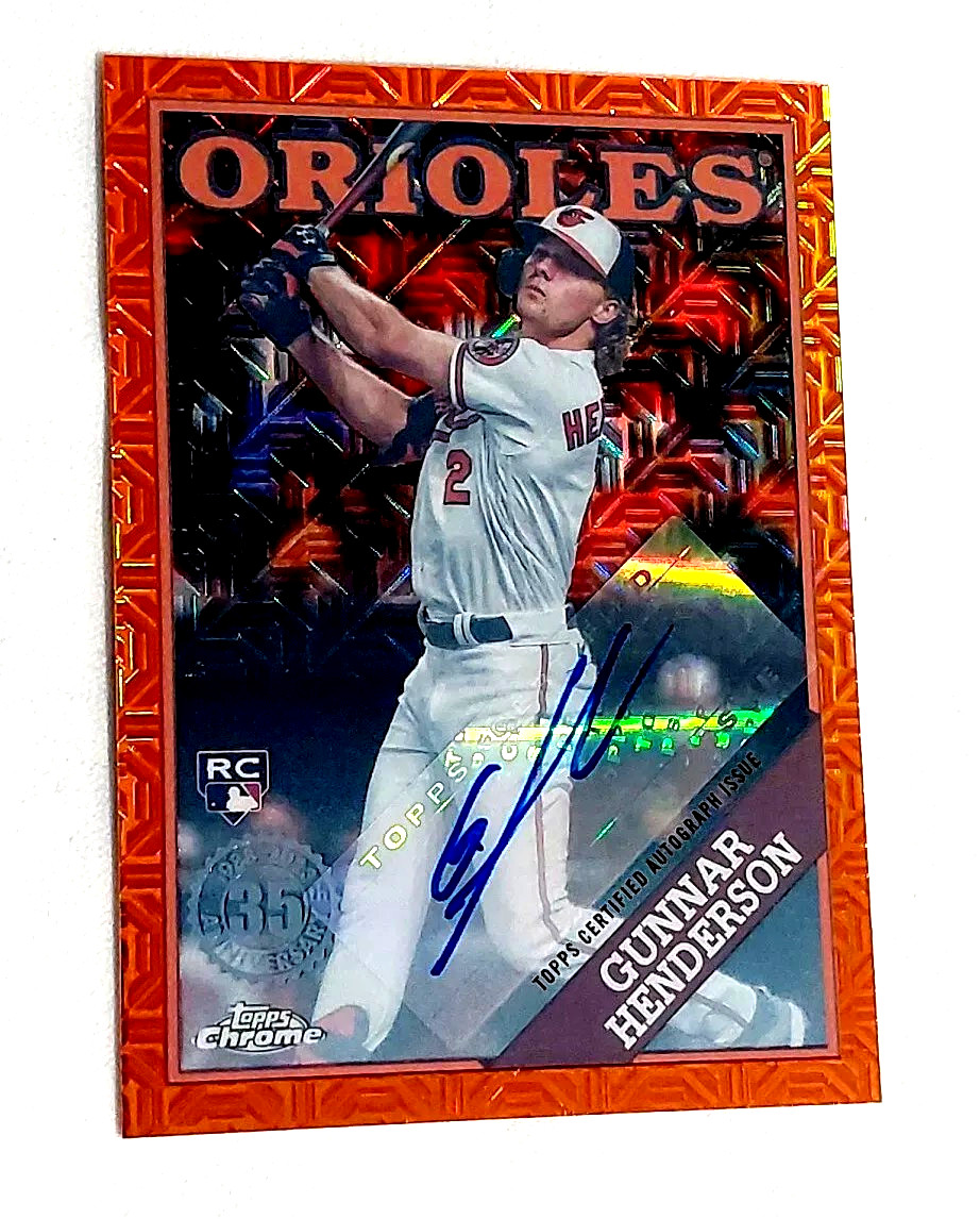2023 Topps Silver Pack Gunnar Henderson RC Orange refractor Auto /25