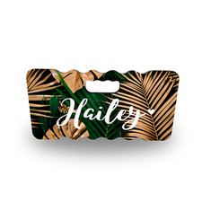 Personalized Gold And Green Kneeling Pad High-density Foam Perfect For Yoga