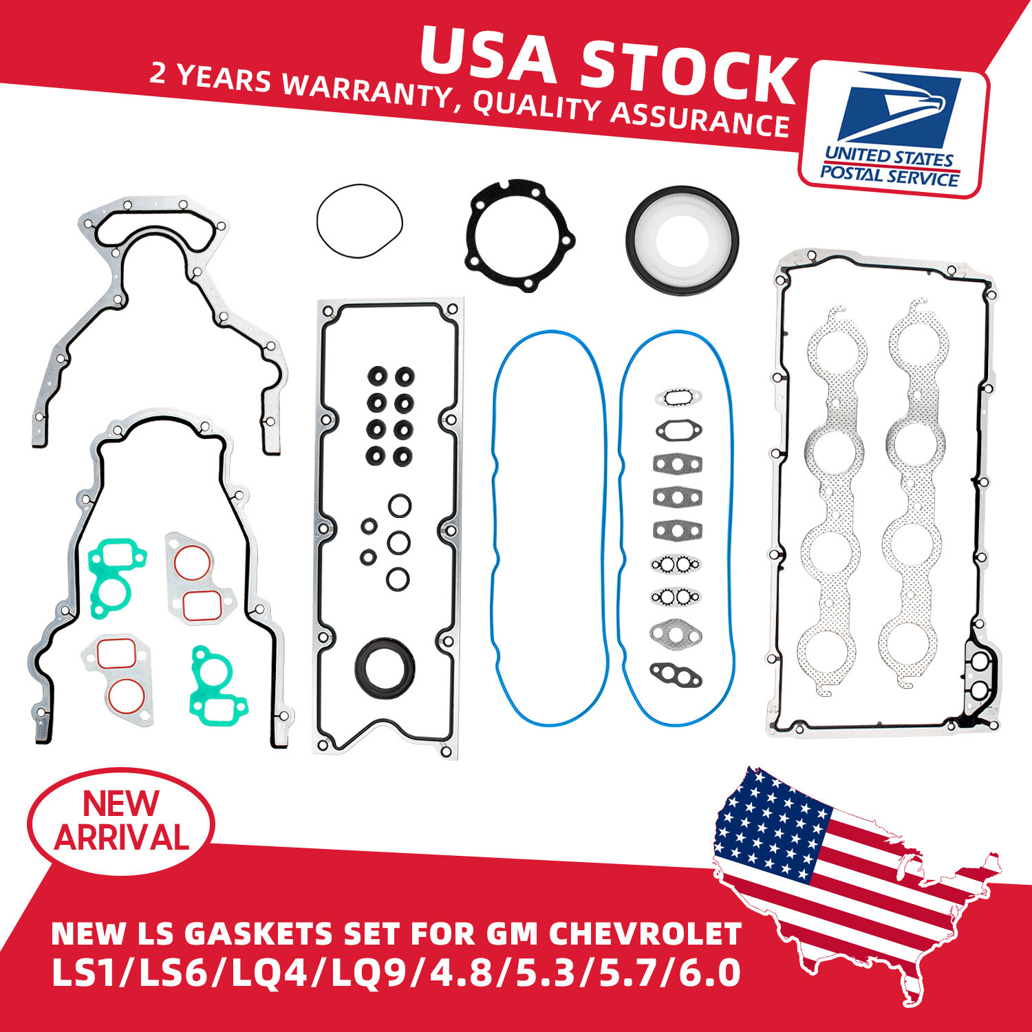LS9 Gasket Set Kit with Head Gaskets for LS1 LS6 LQ4 LQ9 GEN III Engines