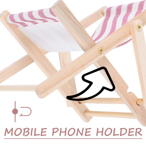Wooden Ornaments Work Travel Cell Phone Beach Chair Stand Theme Table Decor - 第 4/12 張圖片