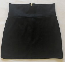 Bebe Black Faux Leather Mini Skirt Size S