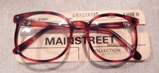 Vintage MAINSTREET Jenny Demi Amber 48/21 P3 Round Eyeglass Frame New/Old Stock