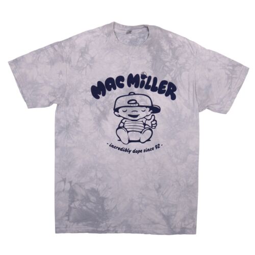 Mac Miller Incredibly Dope Since 92 Thumbs Up Gray Tie Dye T-shirt Size Medium - Afbeelding 1 van 13