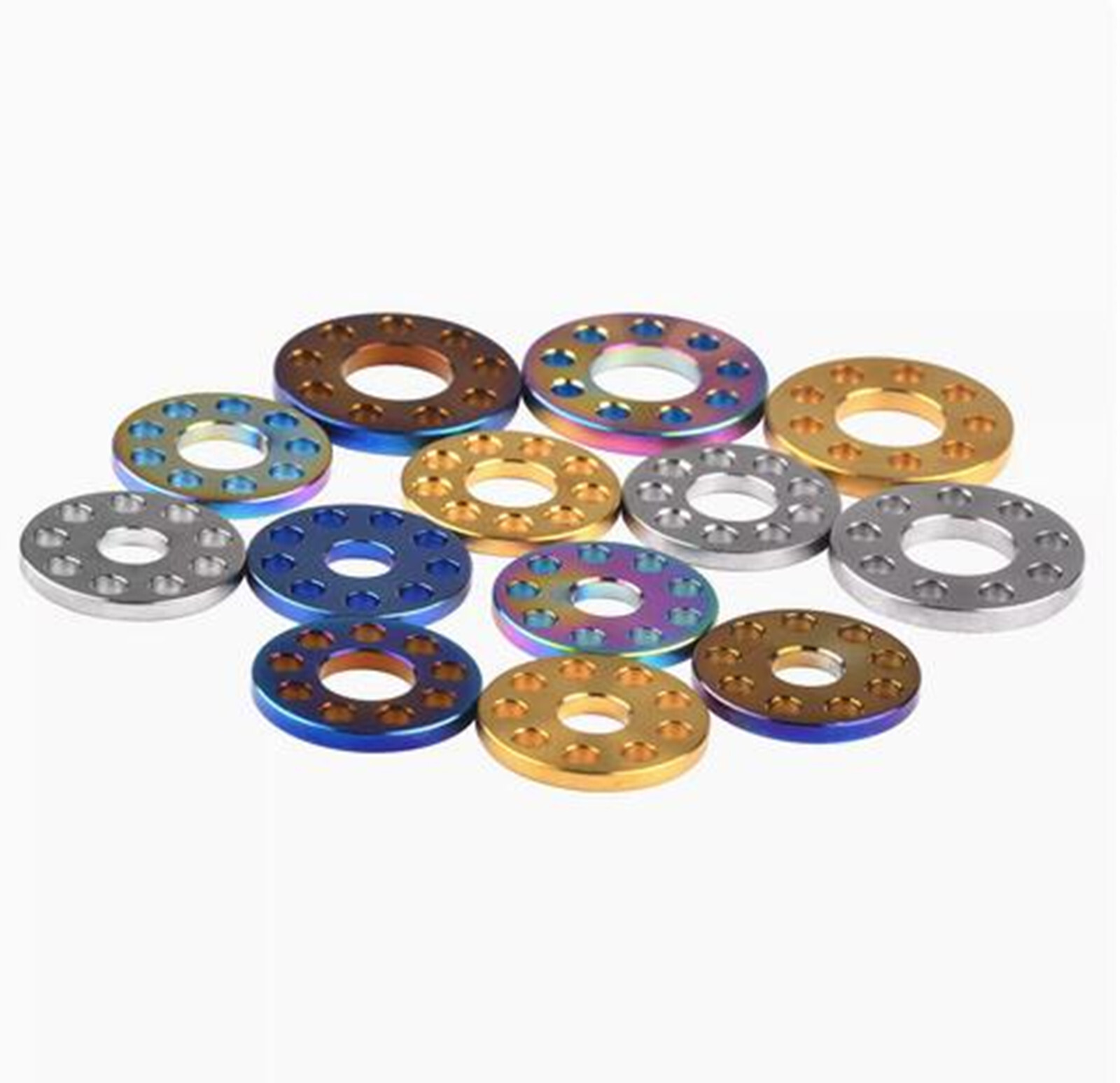 Titanium Washers M6 M8 M10 Porous Gasket Grade 5 Ti Drilled Spacer Gasket 10pcs