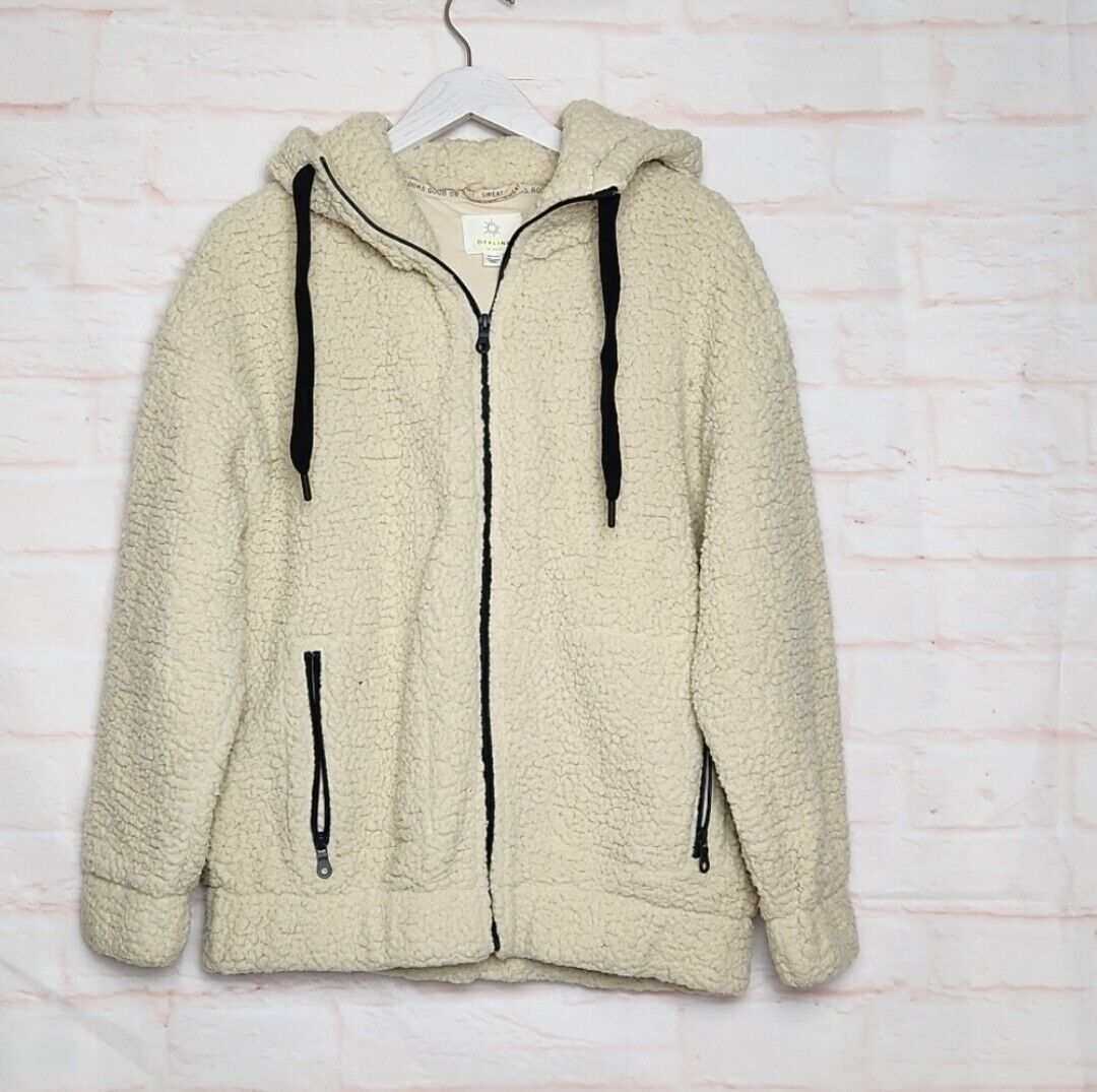 Aerie Offline sherpa teddy hoodie jacket sweatshi… - image 3