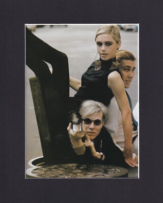 8X10'' Matted Print Art Picture Andy Warhol: Edie Sedgwick, Chuck Wein, 1965