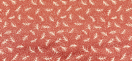 Vintage Fabric * Leaves * 100% cotton - 25" x 54" Atelier red leaves - Picture 2 of 5
