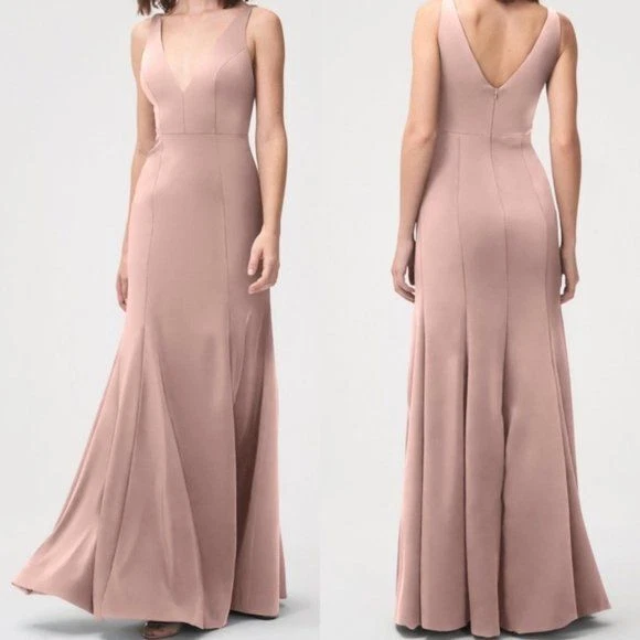 Jenny Yoo Jade Formal Maxi DressWomens Size Small Whipped Apricot