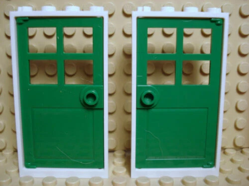 门警察白色建筑玩具零件