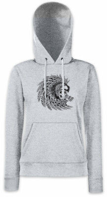 DEAD AZTEC WARRIOR Damen Hoodie Kapuzenpullover Indians Culture Mayans Religion