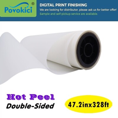 47.2in x 328ft DTF Transfer Film Premium Roll-Hot Peel, Double sided