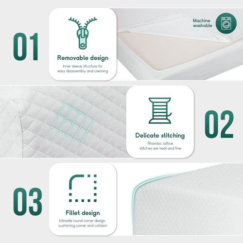 6" Memory Foam Mattress Twin Twin XL Full Queen King Size Breathable Mattress - Picture 3 of 13