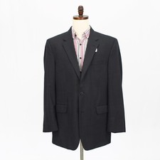 Jos. A. Bank 46L Gray Sport Coat Blazer Jacket Solid 2B Wool