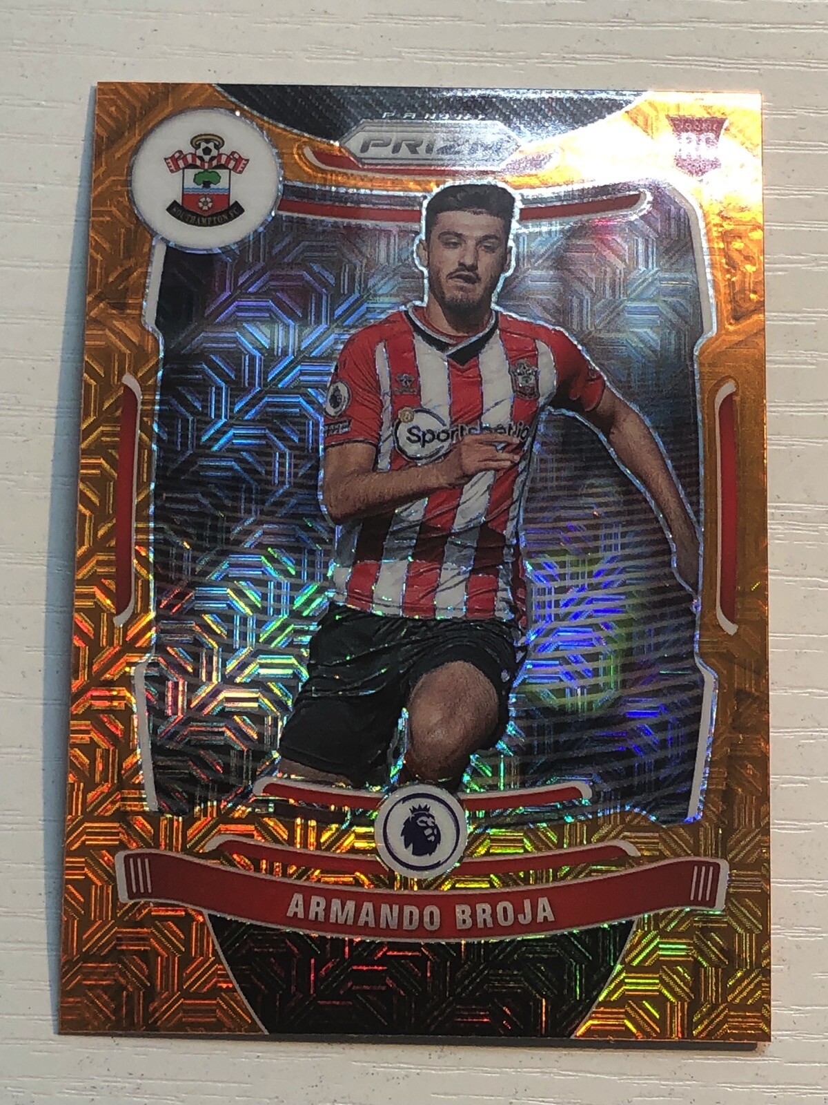 2021-22 Prizm Premier League Orange Mojo Armando Broja Southampton 108