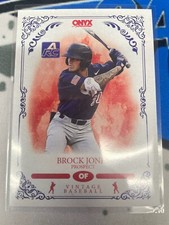 2022 Onyx Vintage Baseball Base #OV-BR Brock Jones - Prospect