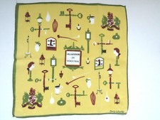 Emily Whaley WILLIAMSBURG Virginia Souvenir Handkerchief Early Americana Vintage