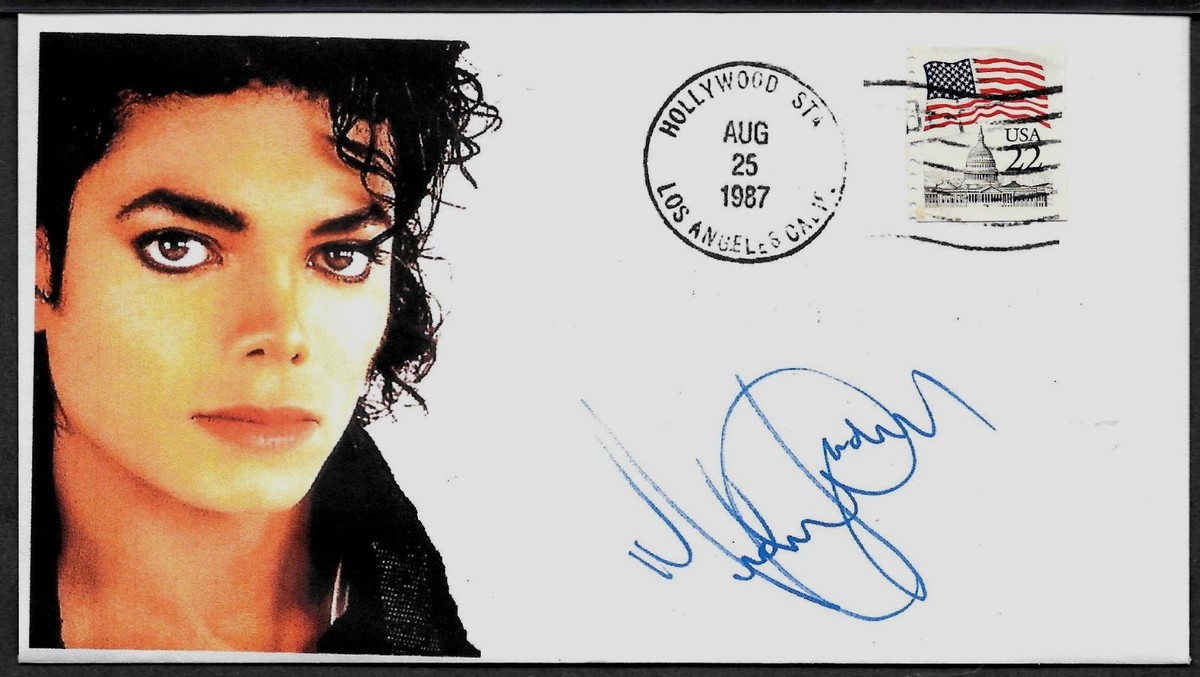 Ltd. Ed. Michael Jackson Commemorative Envelope repro auto. *A958