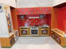 Vintage Fuchs German Tin Cardboard Toy Kitchen Dollhouse Meine Traum Kuche