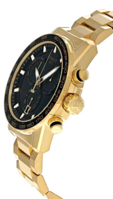 Tissot Mens Supersport Chronograph 45.5mm Gold Quartz Watch T125
