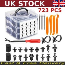 723 Pcs Car Retainer Clips Auto Fasteners Push Trim Clips Rivet Bumper Kit
