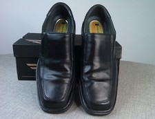 DOCKERS PRO STYLE MENS LOAFERS BLACK LEATHER SHOES SIZE 9.5 M ALL MOTION w/BOX