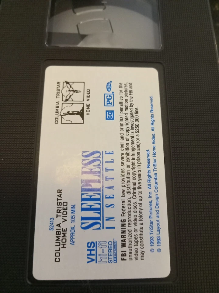 VHS Sleepless in Seattle (1993) Pre-owned Tom Hanks Meg Ryan  - Image 3 of 4