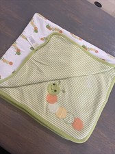 Vintage Gymboree Green striped Caterpillar Blanket Baby Collection