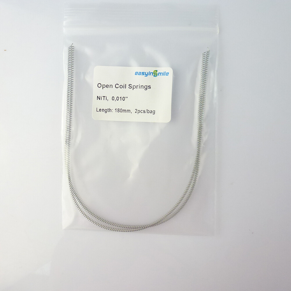 2 Ressorts à Boudin Orthodontiques NiTi - Diamètre 0.010/0.012 Mm, Force Moyenne, Pour Laboratoire Dentaire