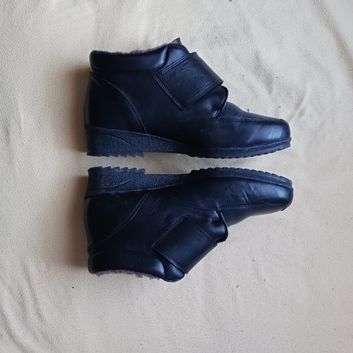 Damen Stiefeletten gefüttert Klettverschluss Größe 39 Seniorenschuhe - Bild 10 von 11