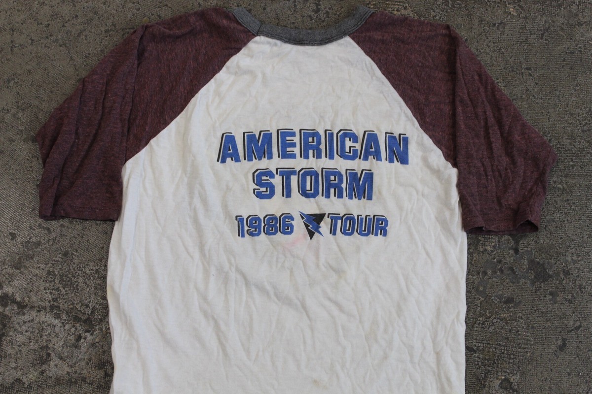 Vintage 80s 1986 White Bob Seger band tee shirt Raglan XL American 