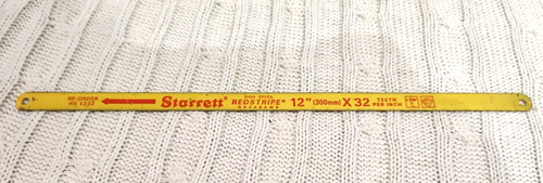 Starrett 12" High Speed Red Stripe Hacksaw Blade Model 1232