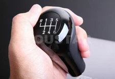 Italian Leather Gloss Black for BMW 6 Speed weighted M/T Gear Shift Knob 84-on  