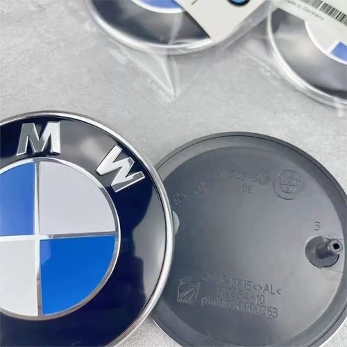 ORIGINAL FRONT HOOD 82MM REAR TRUNK 74MM REPLACEMENT EMBLEM BADGE FOR BMW SERIES - Picture 3 of 3