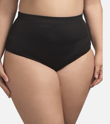 Elomi Essentials Classic High Waist Black Bikini Swim Slip