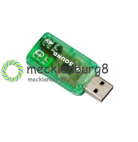 USB 2.0 to 3D AUDIO SOUND CARD ADAPTER CM108 Chipset VIRTUAL 5.1 CH Sound Track