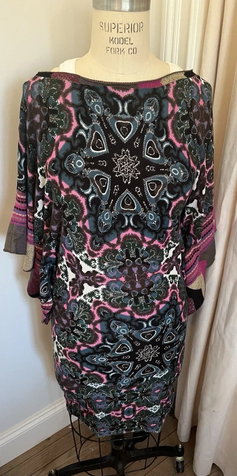 CUSTO Barcelona Fine Knit Dress Multicolour /metallic Size s - Image 2 of 4