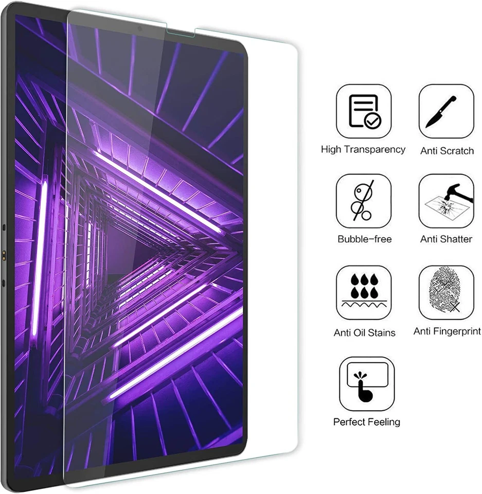 2 PC Tempered Glass Screen Protector Cover For Lenovo Tablet - Image 2 of 4