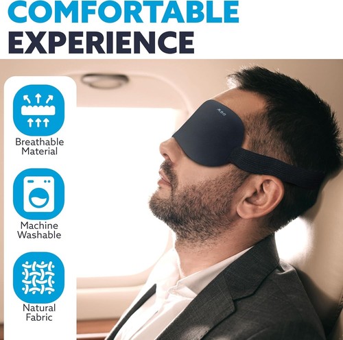 3D Sleep Eye Mask Comfortable Lightweight Sleeping Mask for Mans or Women's UK - Picture 2 of 5