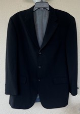 Oscar de la Renta Black Sport Coat Men  s 42R Wool Blazer Classic Business Formal