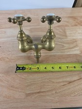 Antique Brass Tub Faucet/ Brass / Porcelain