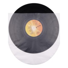 12-Inch Record Inner Sleeves 100 Packs - Round Bottom Anti-Static Plastic S...