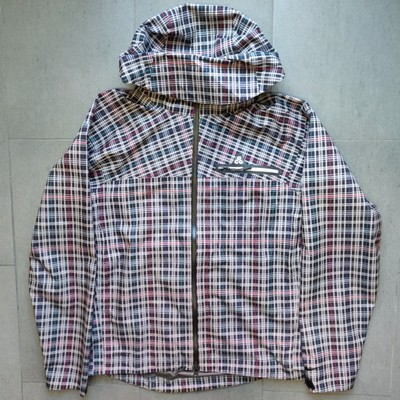 Nike ACG Grey Plaid Goretex Waterproof Taped Seam Rain Jacket Mens M 357119-018
